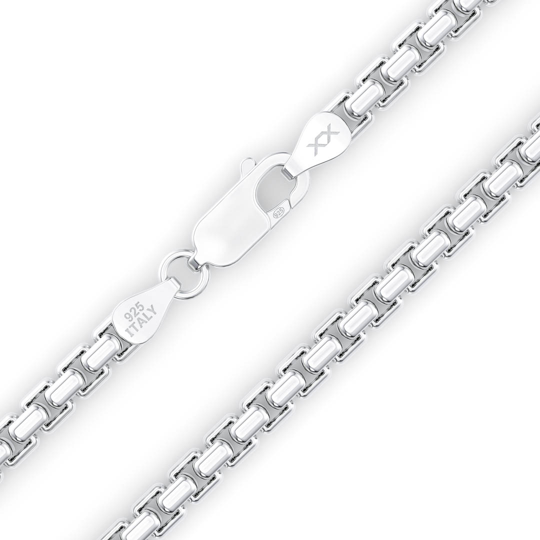 925 Sterling Silver | Box Chain | 2.5mm | Pure Sterling Silver | Minimal store Chain