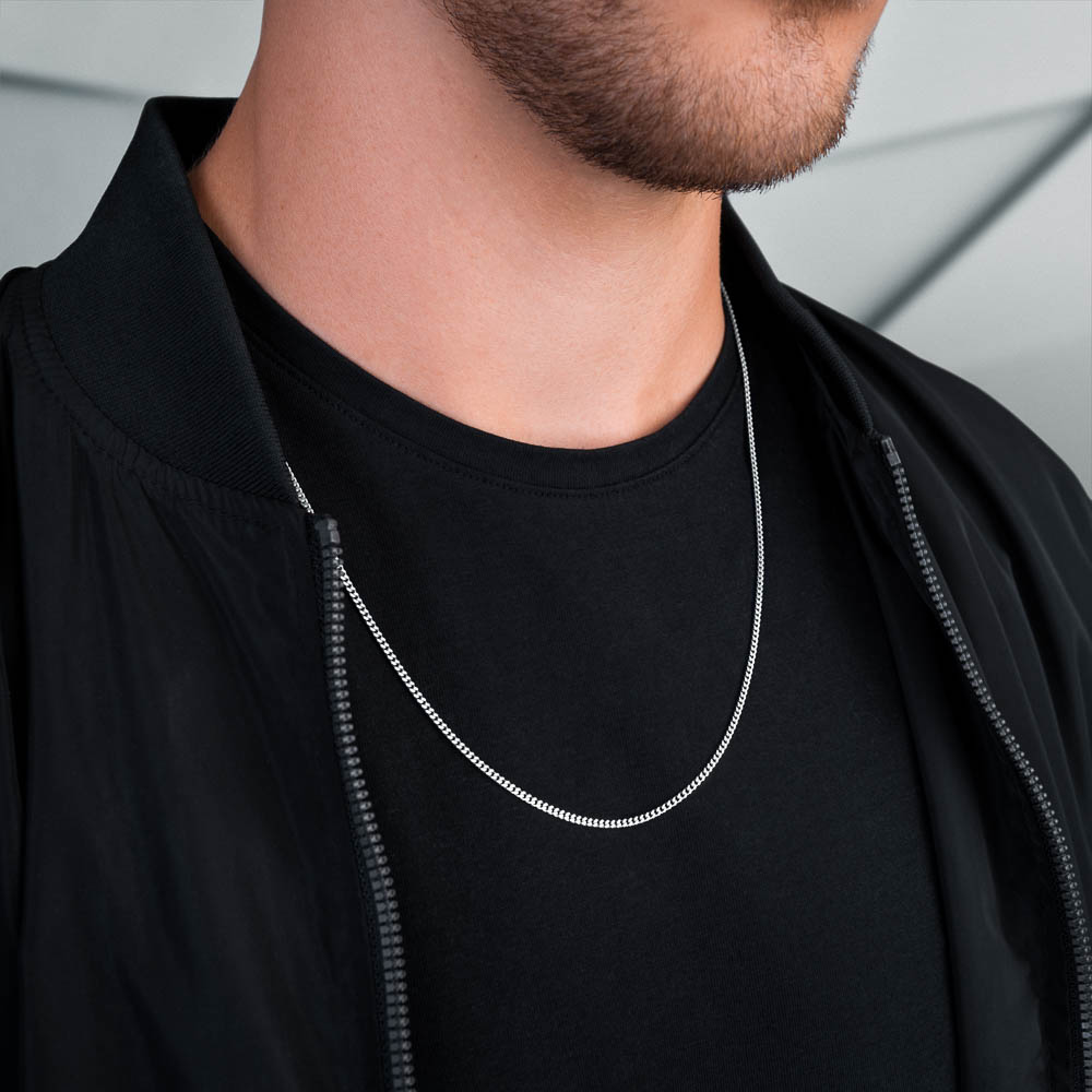 Silver Link Chain for Men Mens Chain Necklace 18 